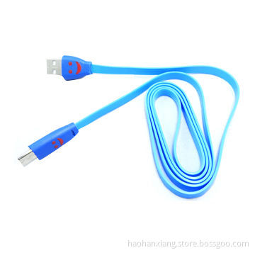 Lighting Flat Smile Micro USB Cable, Made in China